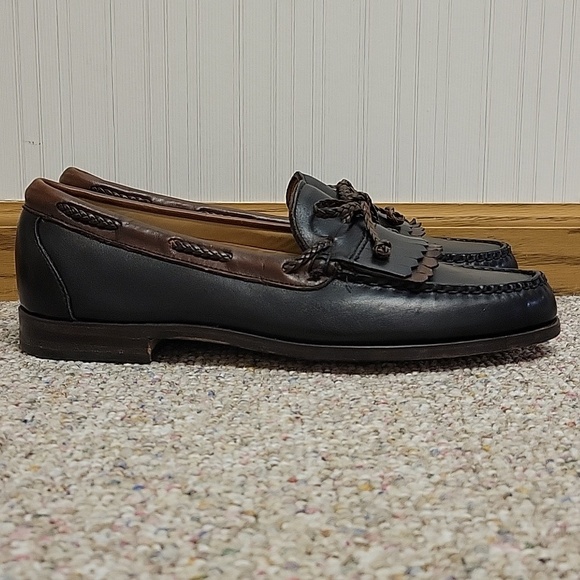 Allen Edmond Woodstock Men\'s Classic Kiltie Tassel Loafers in Black and Brown 11 main image 6